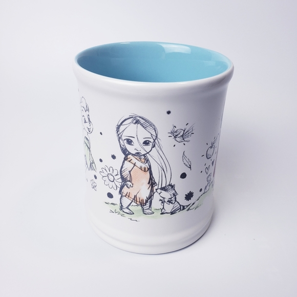 Disney Animators Collection Mug Sketches Jasmine,Snow White,Rapunzel,Tinker Bell - Picture 3 of 9